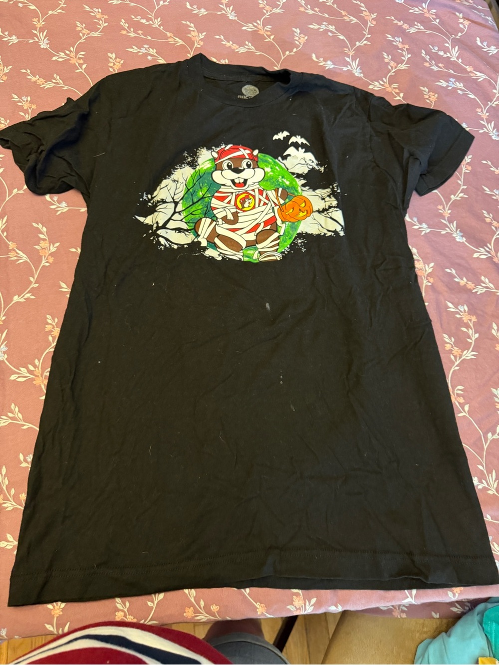 Buc-ee’s Black Halloween Mummy/Boo Crew  Tshirt